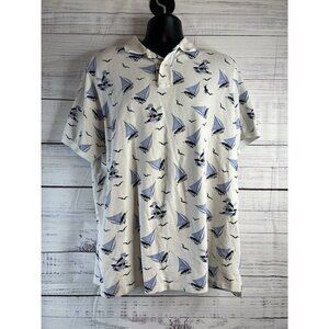 Polo Ralph Lauren Men L Golf Shirt Classic Fit Sail Boat Polo Bear Sailing